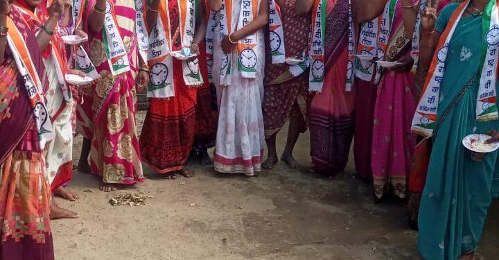 खंडाळा येथील अनेक महिलांचा राष्ट्रवादी पक्षात प्रवेश