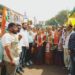 वरोऱ्यात महाविकास आघाडी एकवटली, नवाब मलिक यांच्या समर्थनार्थ गांधी चौकात जोरदार घोषणाबाजी