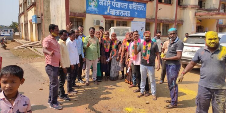 भामरागड नगर पंचायतवर भाजप , आविस युतीचे वर्चस्व