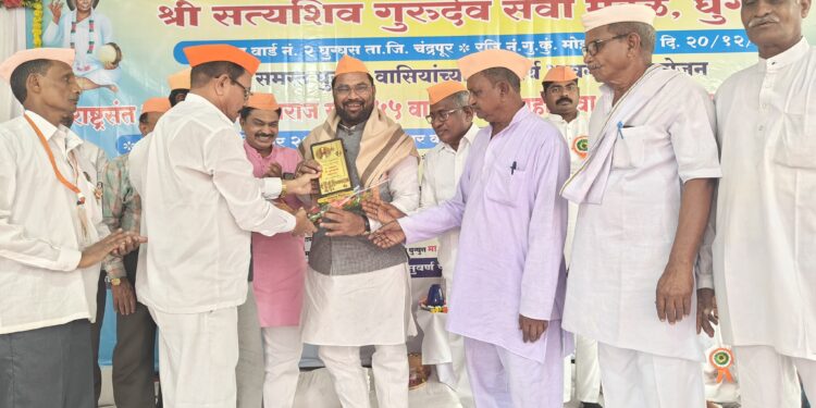 साकार होणार असलेल्या समाज भवनातून राष्ट्रसंत तुकडोजी महाराजांच्या विचारांचा प्रचार व्हावा – आ. किशोर जोरगेवार