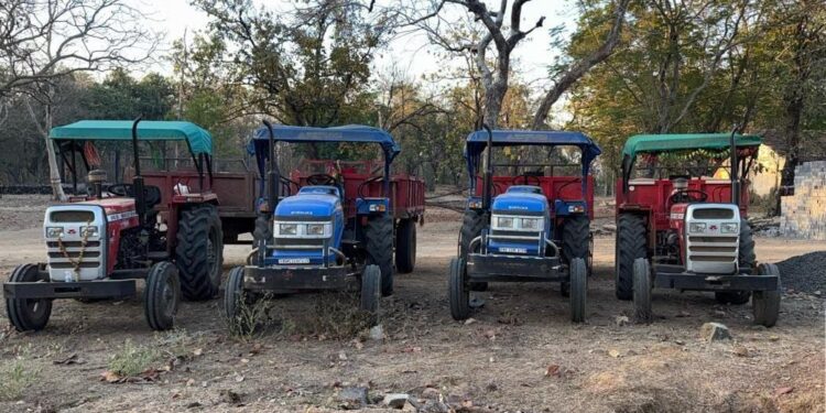मुलचेरात मध्यरात्री रेती तस्करी,एफडीसीएमची मोठी कारवाई