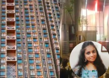 तरुणीने 22 व्या मजल्यावरून उडी मारून आयुष्य संपविले.