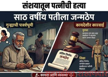 संशयातून पत्नीची हत्या  साठ वर्षीय पतीला जन्मठेप