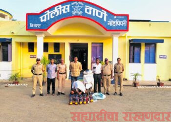 गोंडपिंपरी पोलिसांची अवैध दारू वाहतुकीवर धडक कारवाई