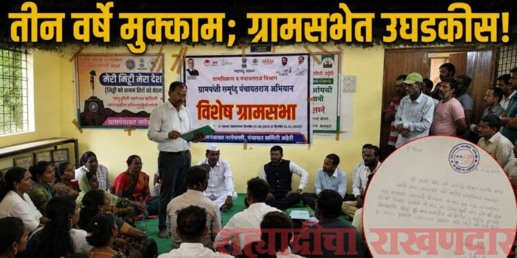 नागरिकांच्या सवालानंतर ग्रामसभेत खळबळ; अधिकाऱ्यांना द्यावे लागले लेखी आश्वासन